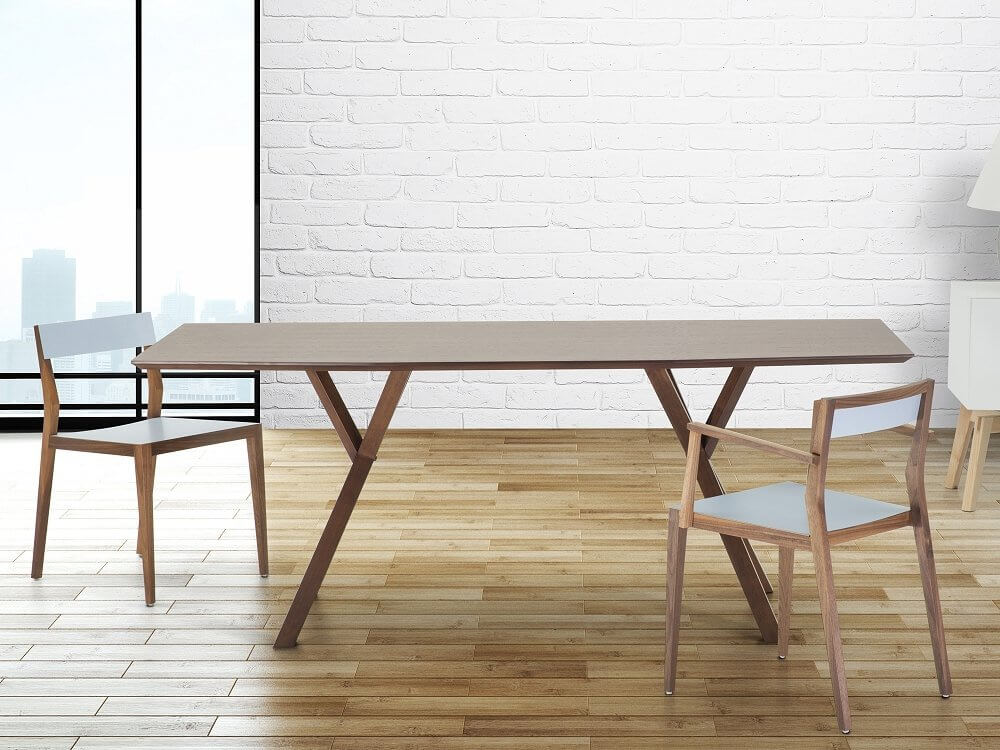 Esszimmertisch im mid century modern design holz nussbaum ...