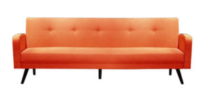 Rotes Retro-Sofa